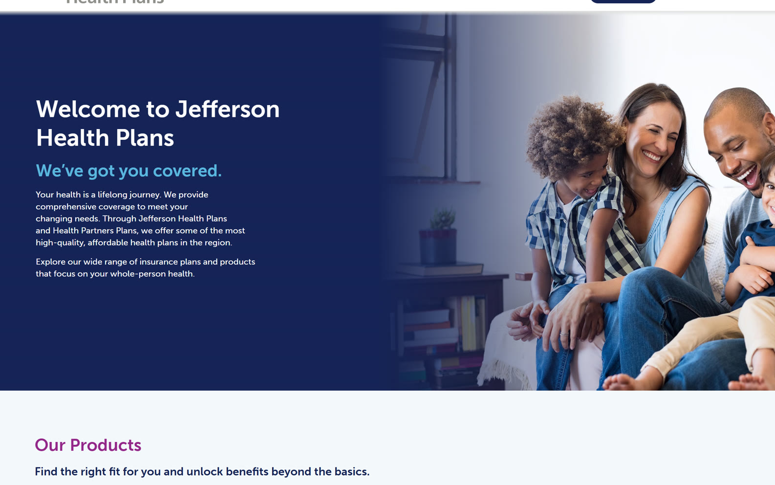 Jefferson Health Plans cover image for a governed EOC and ANOC knowledge pipeline over Medicare Advantage plan materials.